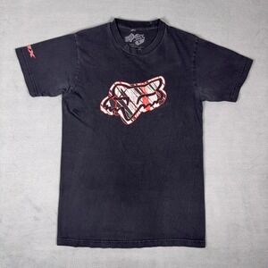 Fox Racing Fox Deluxe Graphic T-Shirt Fox Head Logo Black Red Motocross Mens S